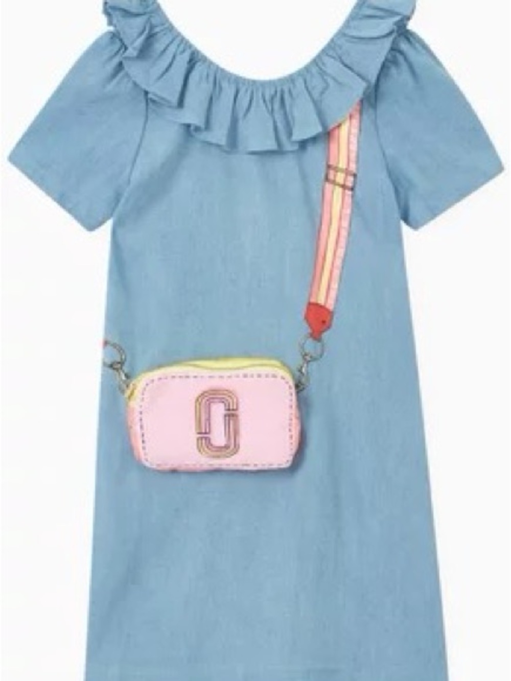 Marc Jacobs Girls Shift Chambray Dress, Blue, 10Y